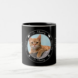 Tasse 2 Couleurs Mémorial - Perte de chat - Photo personnalisée/N