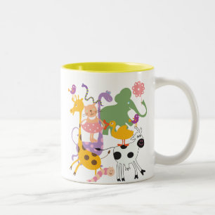 Tasse 2 Couleurs Ménagerie animale