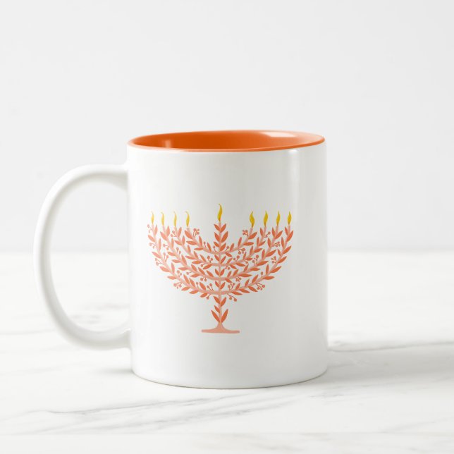 Tasse 2 Couleurs Menorah (Gauche)