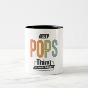 Tasse 2 Couleurs Mens C'est un truc de pops drôle Papa grand-père