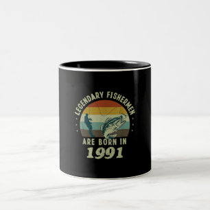 Tasse 2 Couleurs Mens Funny 30e anniversaire cadeau de pêche pour 
