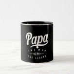 Tasse 2 Couleurs Mens Papa The Man Myth Legend - Funny Fathers Day<br><div class="desc">This design says,  Papa The Man The Myth The Legend. Great present idea for your father,  dad or grandpa in Father's Day,  Grandparents Day,  anniversary,  christmas or thanksgiving.</div>