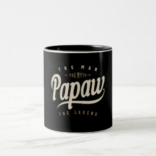 Tasse 2 Couleurs Mens Papaw The Man Myth Legend Funny Father's Day