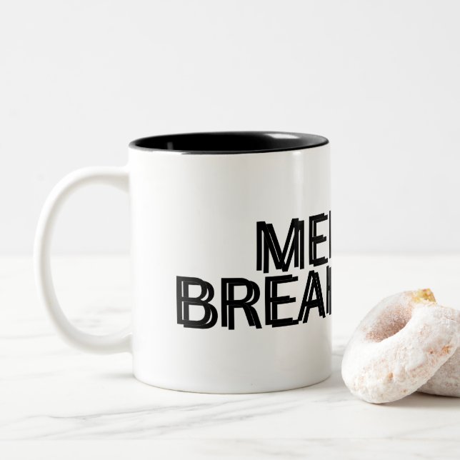 Tasse 2 Couleurs Mental Breakdown Minimalist  (Avec donut)
