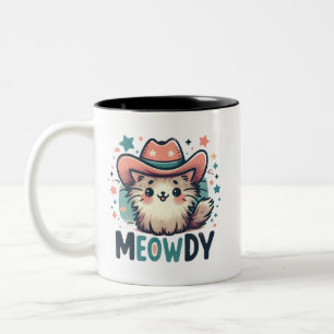 Tasse 2 Couleurs Meowdy Cactus cowboy chat mignon