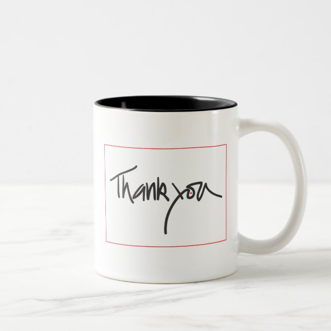Tasse 2 Couleurs Merci (Droit)