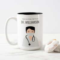 Merci de l'illustration du médecin mâle