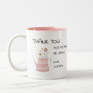 Tasse 2 Couleurs Merci de m'avoir aidé à grandir