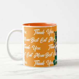 Tasse 2 Couleurs Merci Meilleure Maman Chat Chapeau de Leprechaun M
