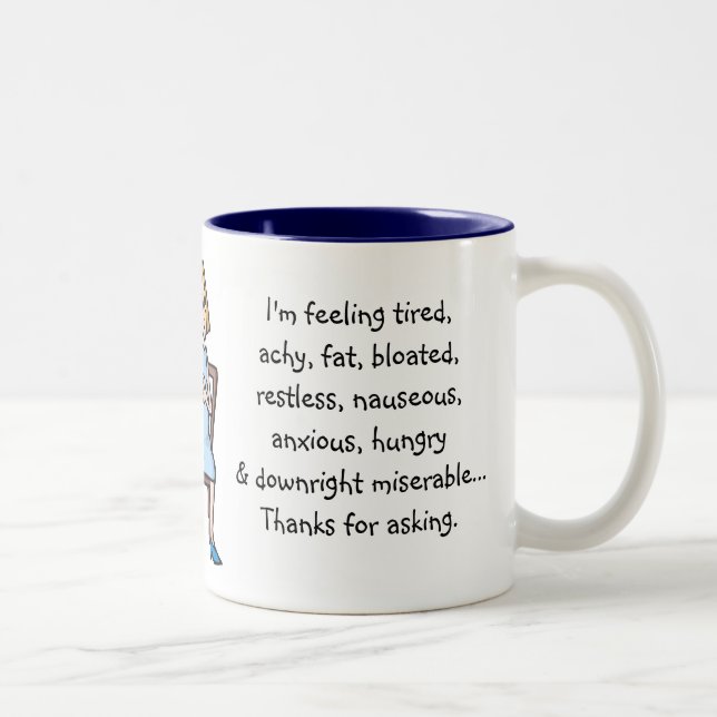 Tasse 2 Couleurs Merci pour demander (grossesse) (Droit)