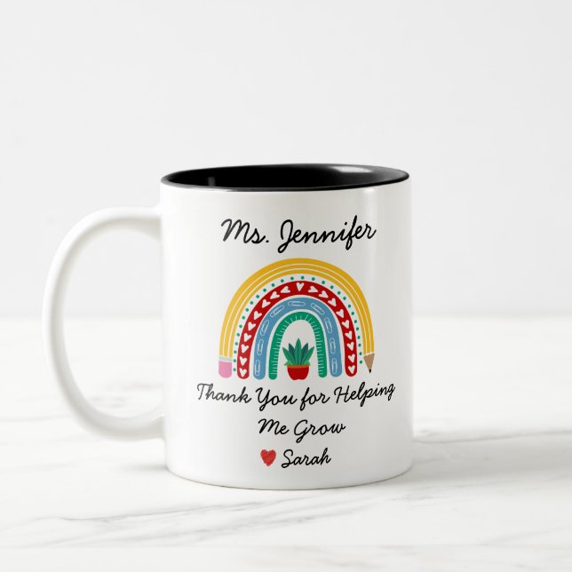 Tasse 2 Couleurs Merci pour m'aider à développer l'appréciation de  (Gauche)