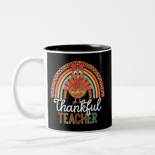 Tasse 2 Couleurs Merci Professeur Béni Thanksgiving School