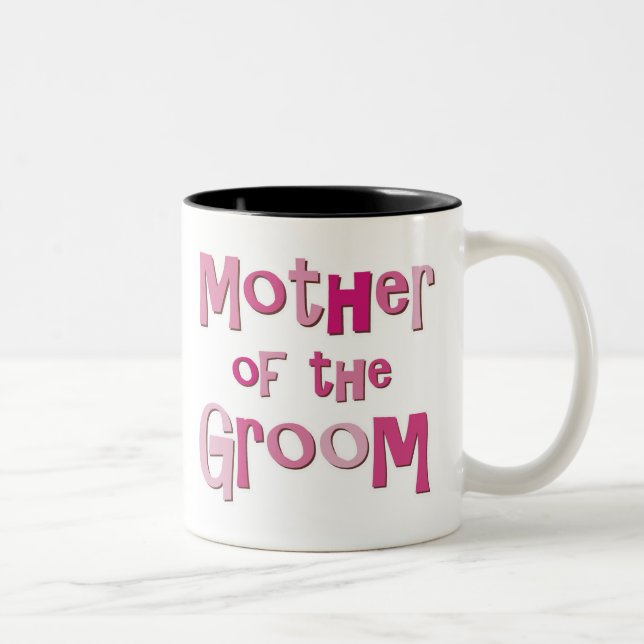 Tasse 2 Couleurs Mère du brun de rose de marié (Droit)