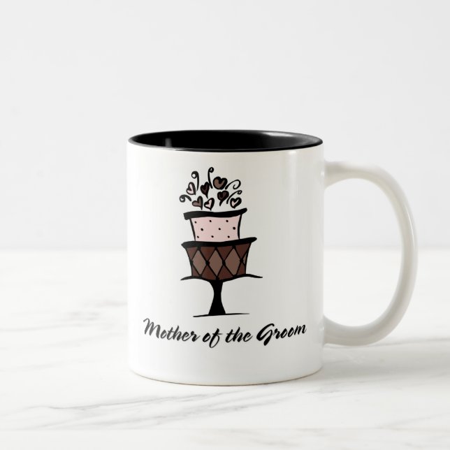 Tasse 2 Couleurs Mère du gâteau de marié (Droit)