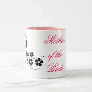 Tasse 2 Couleurs Mère du noir de rose de jeune mariée