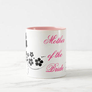 Tasse 2 Couleurs Mère du noir de rose de jeune mariée