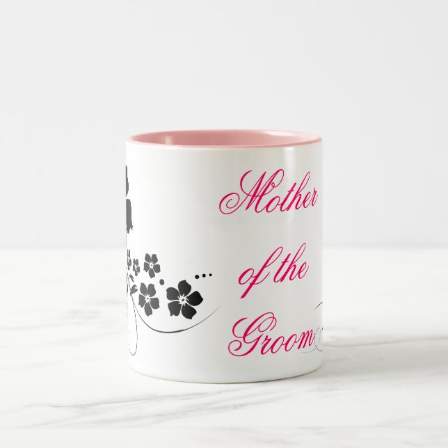 Tasse 2 Couleurs Mère du noir de rose de marié (Centre)