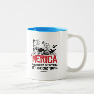 Tasse 2 Couleurs 'Merica - Gagner n'est pas tout