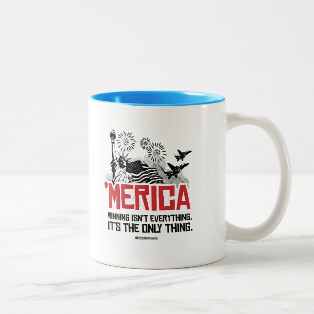 Tasse 2 Couleurs 'Merica - Gagner n'est pas tout (Droit)