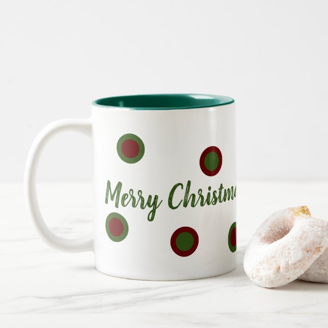 Tasse 2 Couleurs Merry Christmas (Avec donut)