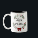 Tasse 2 Couleurs Merry christmas<br><div class="desc">Joyeux café à deux tons de noël.</div>