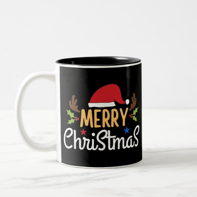 Tasse 2 Couleurs Merry Christmas (Gauche)