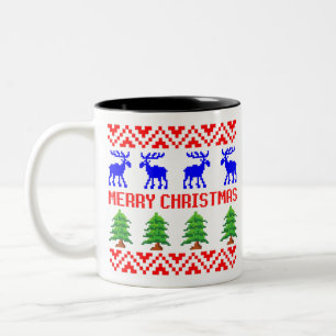 Tasse 2 Couleurs Merry Christmas Ugly Sweater