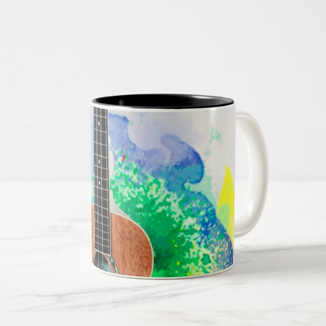Tasse 2 Couleurs Merveilleuse guitare (Devant droit)
