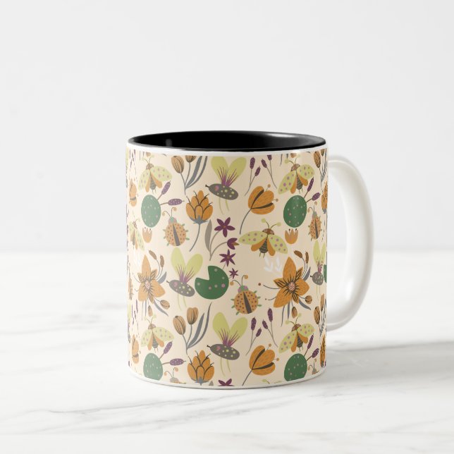 Tasse 2 Couleurs Merveilleux Motif d'été (Devant droit)