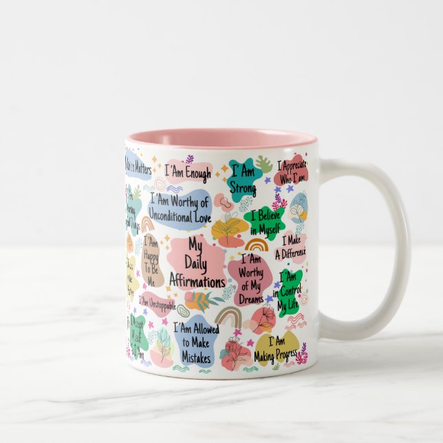 Tasse 2 Couleurs Mes Affirmations quotidiennes (Droit)
