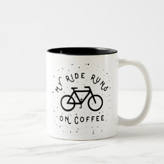 Tasse 2 Couleurs Mes courses de tour sur le café - cycliste