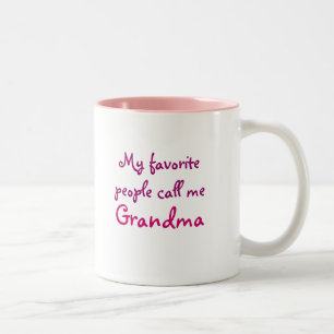 Tasse 2 Couleurs Mes personnes préférées m'appellent grand-maman
