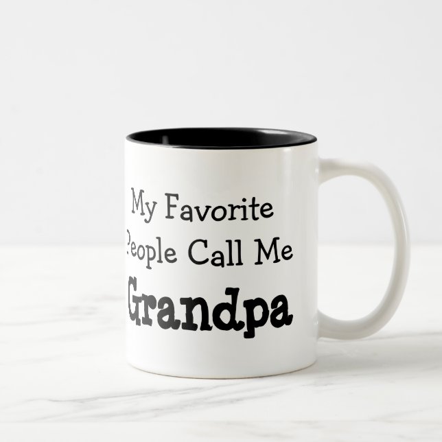 Tasse 2 Couleurs Mes personnes préférées m'appellent Papy (Droit)