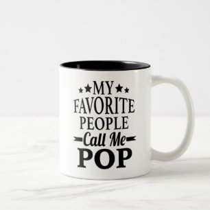Tasse 2 Couleurs Mes personnes préférées m'appellent Pop, Cadeau de