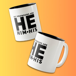Tasse 2 Couleurs Mes pronounes sont LUI LUI