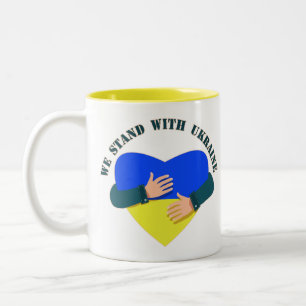 Tasse 2 Couleurs Message inspirant Nous sommes avec l'Ukraine