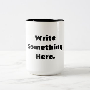 Tasse 2 Couleurs Message personnalisé Ajoutez votre texte ici