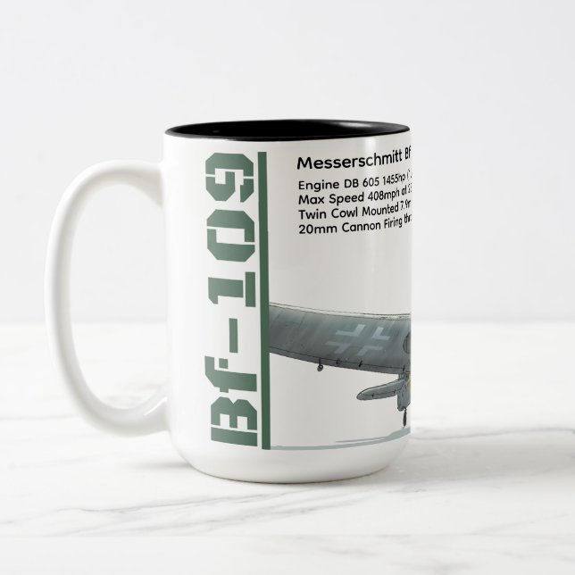 Tasse 2 Couleurs Messerschmitt Bf 109G-2 (Gauche)