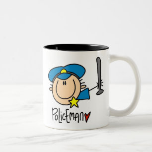 Tasse 2 Couleurs Métier d'agent de police
