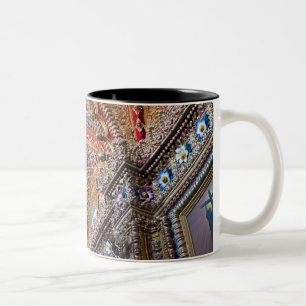 Tasse 2 Couleurs Mexique, Queretaro. Détail à l'intérieur d'un orné