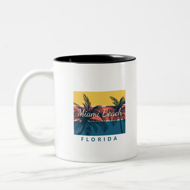 Tasse 2 Couleurs Miami Beach Floride (Gauche)