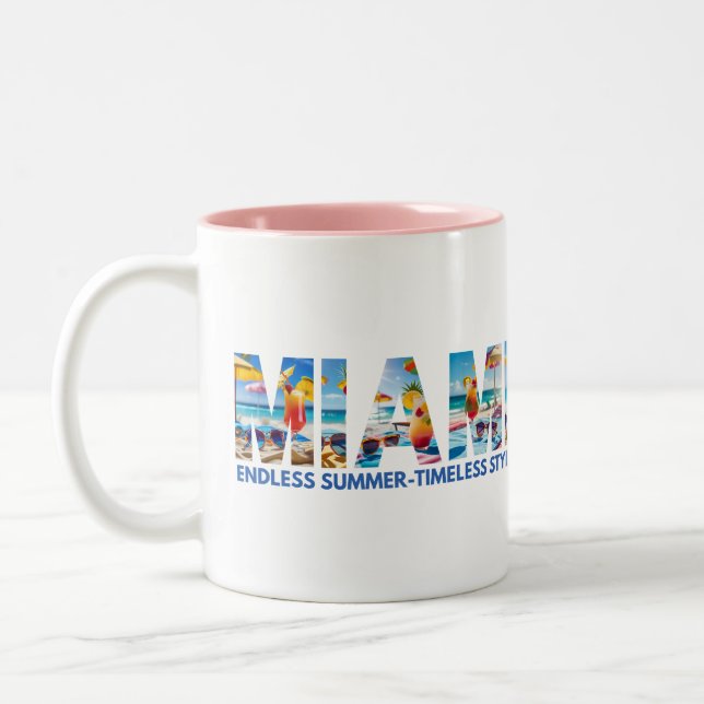 Tasse 2 Couleurs Miami Endless Summer Style Intemporel  (Gauche)