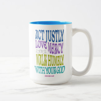 Tasse 2 Couleurs Micah 6:8 Colorful Scripture Customizable