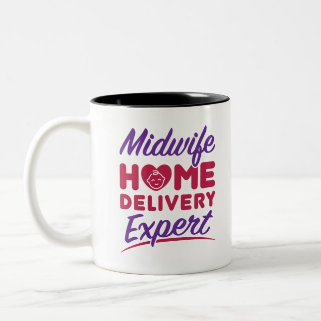 Tasse 2 Couleurs Midwoman Home Delivery Expert Midwives Midwifery (Gauche)
