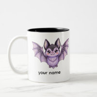 Mignon chauve-souris violette Illustration au cray
