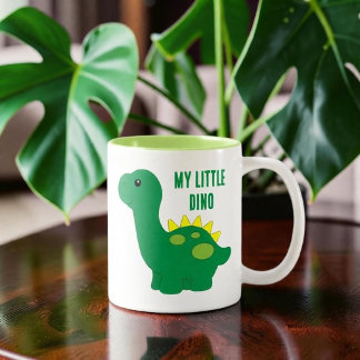 Tasse 2 Couleurs Mignon Mon Petit Dino