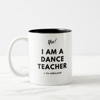 Tasse 2 Couleurs Mignon noir et blanc de professeur drôle de danse