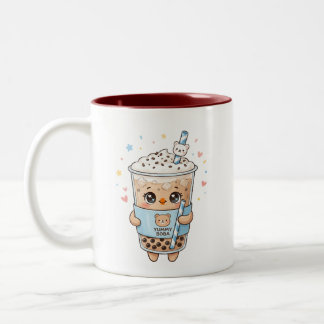 Tasse 2 Couleurs Mignon Ourson Kawaii Bubble Tea "Yummy Boba" Deux
