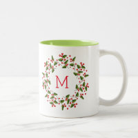 Mignonne couronne de Noël rouge et vert