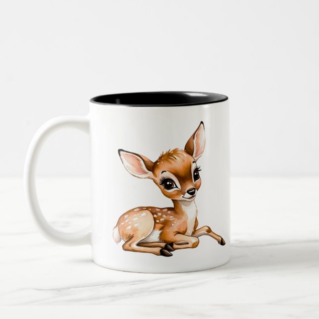 Tasse 2 Couleurs Mignonne Doe Chilling Out, Don De Deer Lover, (Gauche)